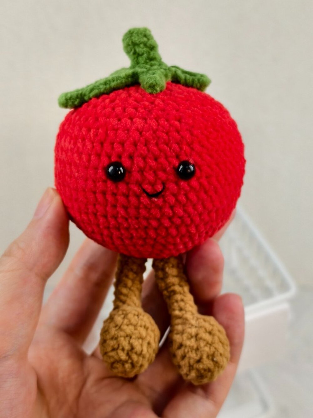 Handmade Amigurumi Crochet Tomato Plushie